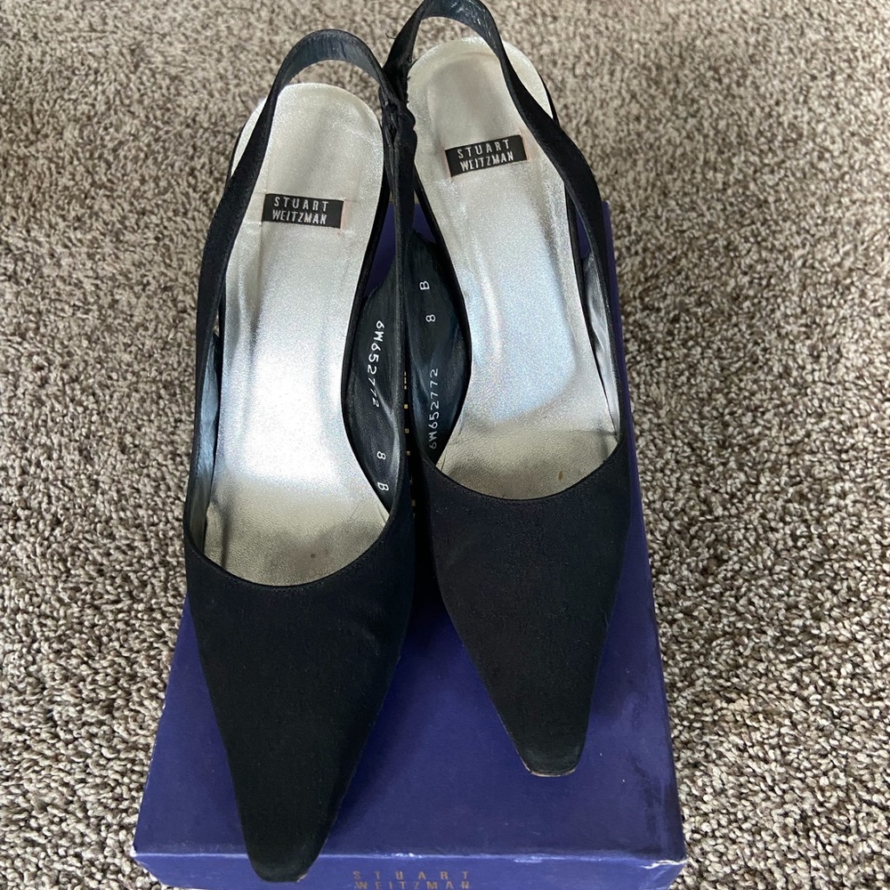 Stuart Weitzman Rhinestone sling backs